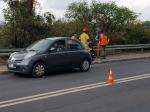 Ciężarówka, dostawczy Fiat i osobówka zderzyły się na wiadukcie w Opolu. Są utrudnienia