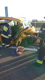 Niebezpieczna niedziela na A4. Do wypadku lądowały dwa śmigłowce LPR