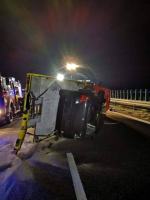 Kierowca lawety prawdopodobnie zasnął jadąc A4