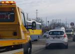 Zderzenie autobusu z osobówką na ulicy Bohaterów Monte Casino