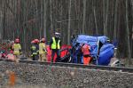 Śmiertelny wypadek na przejeździe kolejowym w Nowej Schodni. Wstrzymano ruch pociągów 