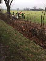 Groźny wypadek w powiecie namysłowskim. Auto rozpadło się na części