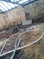 Akcja gaśnicza w Boguszycach. Płonął budynek gospodarczy