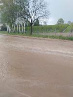 Woda z błotem zalała piwnice i zablokowała drogę w gminie Pawłowiczki 