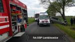 Niebezpieczne zdarzenie na trasie Okopy - Łambinowice. Kierująca wjechała w drzewo