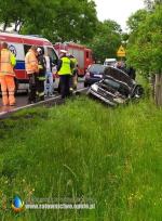 Rogalice: Matka i 3-miesięczne dziecko poszkodowani w wypadku na DK 39