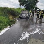 Powiat nyski: Samochód osobowy spłonął doszczętnie 