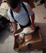 Bocian porażony prądem uratowany przez druhów z Wilkowa