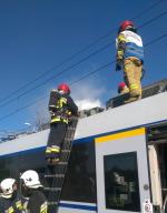 Pożar w pociągu intercity na stacji w Pludrach. Ewakuowano podróżnych