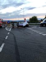 Zderzenie pojazdów w Otmuchowie. Droga jest nieprzejezdna 