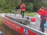 Ponton bez pasażerów dryfował po jeziorze nyskim. Poranna akcja WOPR