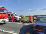 Wypadek z udziałem motocyklisty na trasie Opole - Kluczbork