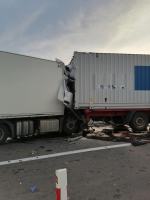 4 samochody ciężarowe zderzyły się na A4 w powiecie strzeleckim