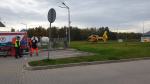Rowerzysta wjechał prosto pod samochód ciężarowy. Lądował śmigłowiec LPR