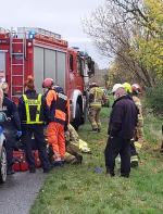 Blisko 2,5 promila alkoholu miał kierujący Volkswagenem. Wjechał w drzewo