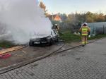 Sokolniki: spłonął samochód osobowy 