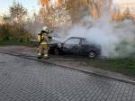 Sokolniki: spłonął samochód osobowy 