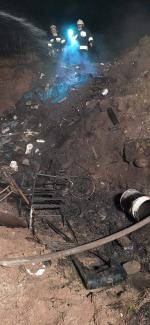 Pożar dzikiego wysypiska śmieci w Ligocie Turawskiej