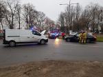 Zderzenie pojazdów na skrzyżowaniu 1-Maja i Rejtana