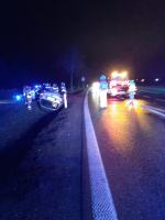 Samochód osobowy dachował w Zielęcicach