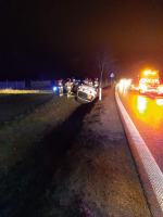 Samochód osobowy dachował w Zielęcicach