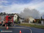 Pożar budynku jednorodzinnego w Zawadzie. W akcji 8 zastępów straży