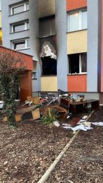 Pożar mieszkania w bloku na osiedlu w Kędzierzynie Koźlu 