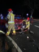 Czołowe zderzenie pojazdów w powiecie namysłowskim