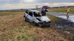 Pożar samochodu osobowego w gminie Tarnów Opolski