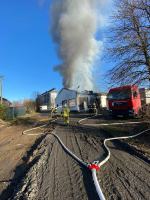 Pożar w Maciejowicach w powiecie nyskim. Eksplodowała butla z gazem