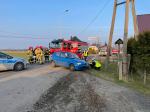 Wypadek w Żerkowicach. Kierująca fiatem przewieziona do szpitala