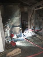 Pożar budynku wielorodzinnego w Gogolinie. W akcji kilka zastępów straży