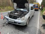 Zderzenie pojazdów w lesie pomiędzy Ligotą Prószkowską i Smolarnią