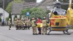 Wypadek z udziałem motocyklisty w Choruli. Lądował śmigłowiec LPR