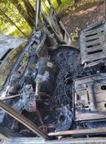 Pożar samochodu w powiecie oleskim