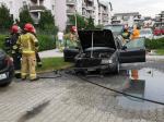 Pożar samochodu osobowego na ulicy Sieradzkiej w Opolu