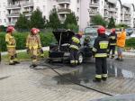Pożar samochodu osobowego na ulicy Sieradzkiej w Opolu