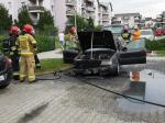 Pożar samochodu osobowego na ulicy Sieradzkiej w Opolu