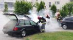 Pożar samochodu osobowego na ulicy Sieradzkiej w Opolu