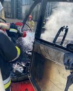 Pożar maszyny rolniczej w powiecie kędzierzyńsko-kozielskim