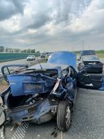 Zderzenie kilku pojazdów na 209 km autostrady A4. Lądował śmigłowiec LPR