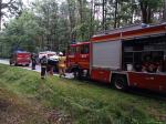 Wypadek drogowy z udziałem dwóch pojazdów w na trasie Lubsza-Rogalice
