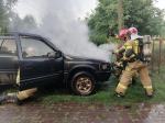 Pożar samochodu osobowego w Strzelcach Opolskich