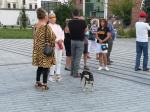 Spontaniczny protest na Placu Wolności w Opolu