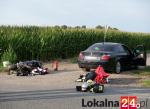 Groźne zderzenie osobówki z motocyklem w Kędzierzynie-Koźlu