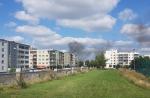 Pożar samochodu na budowie drogi łączącej Bielską i Sieradzką