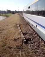 Zerwana trakcja kolejowa na trasie Kędzierzyn-Koźle - Raciborz