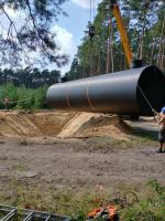 Na terenie leśnictwa Zawada zakopano zbiornik do czerpania wody