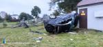 Pijany 20-latek jadąc mercedesem wypadł z drogi i dachował