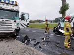 Zderzenie busa z ciężarówką w powiecie oleskim. Nie żyje 62-letni kierowca